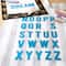 12 Pack: Iridescent Blue Alphabet Stickers by Recollections™